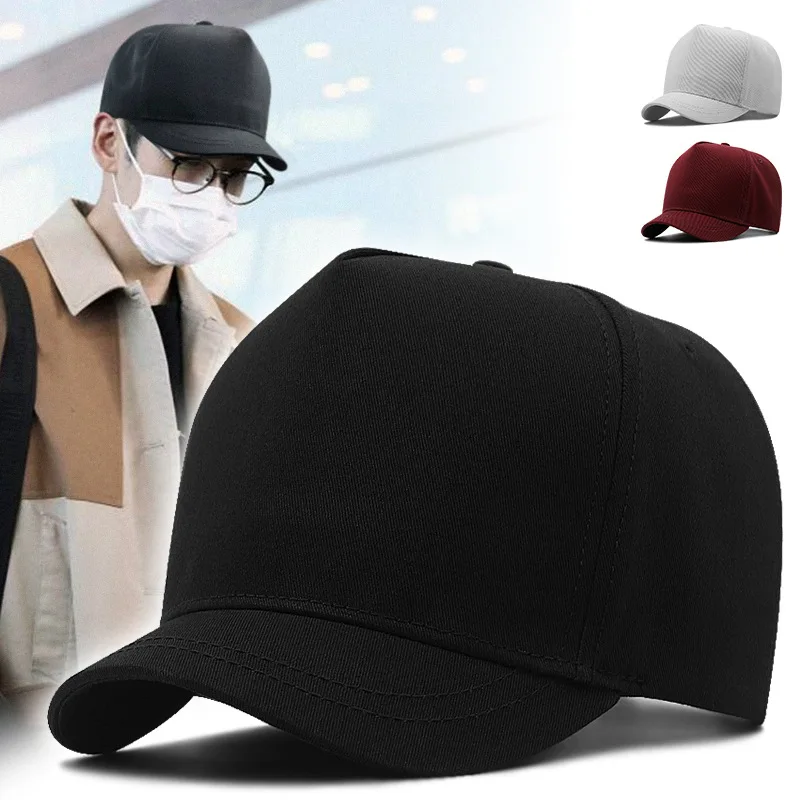 Golf Cap Dad - 調節可能な特大野球帽、短いつばのロープロファイルゴルフハット、大きな頭用XXLサイズ（58-60cmから60-65cm）、お父さんサイズ