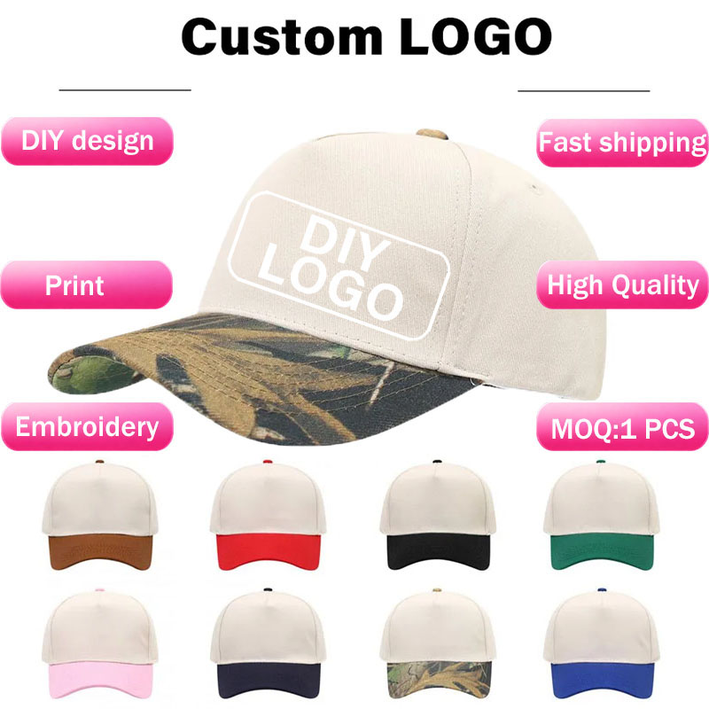 Dad Hat Cotton - ツートーン構造5パネル野球帽 レディース カーブドビル ダッドハット 無地コットン トラッカーキャップ