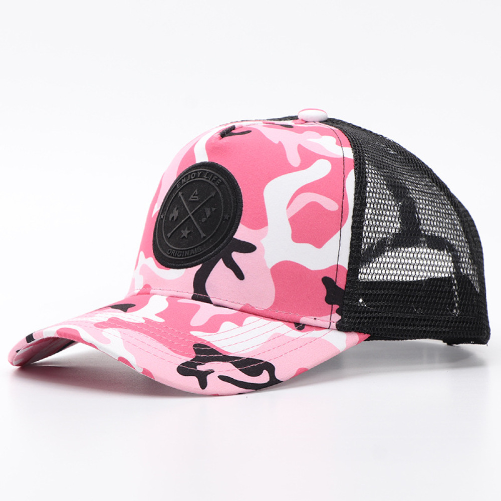 Trucker Cap Mesh - カジュアルなカモフラージュ柄パッチワークメッシュキャップ、調節可能なアウトドアスポーツ用日よけ野球帽、通気性のあるタクティカルサマーハット