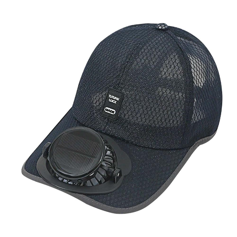 Golf Cap Dad - ソーラーパワーファン付きメッシュ野球帽、夏の屋外ビーチサンハット、ハイキング、キャンプ、お父さんキャップ、テニス、ゴルフ、バイザーに最適