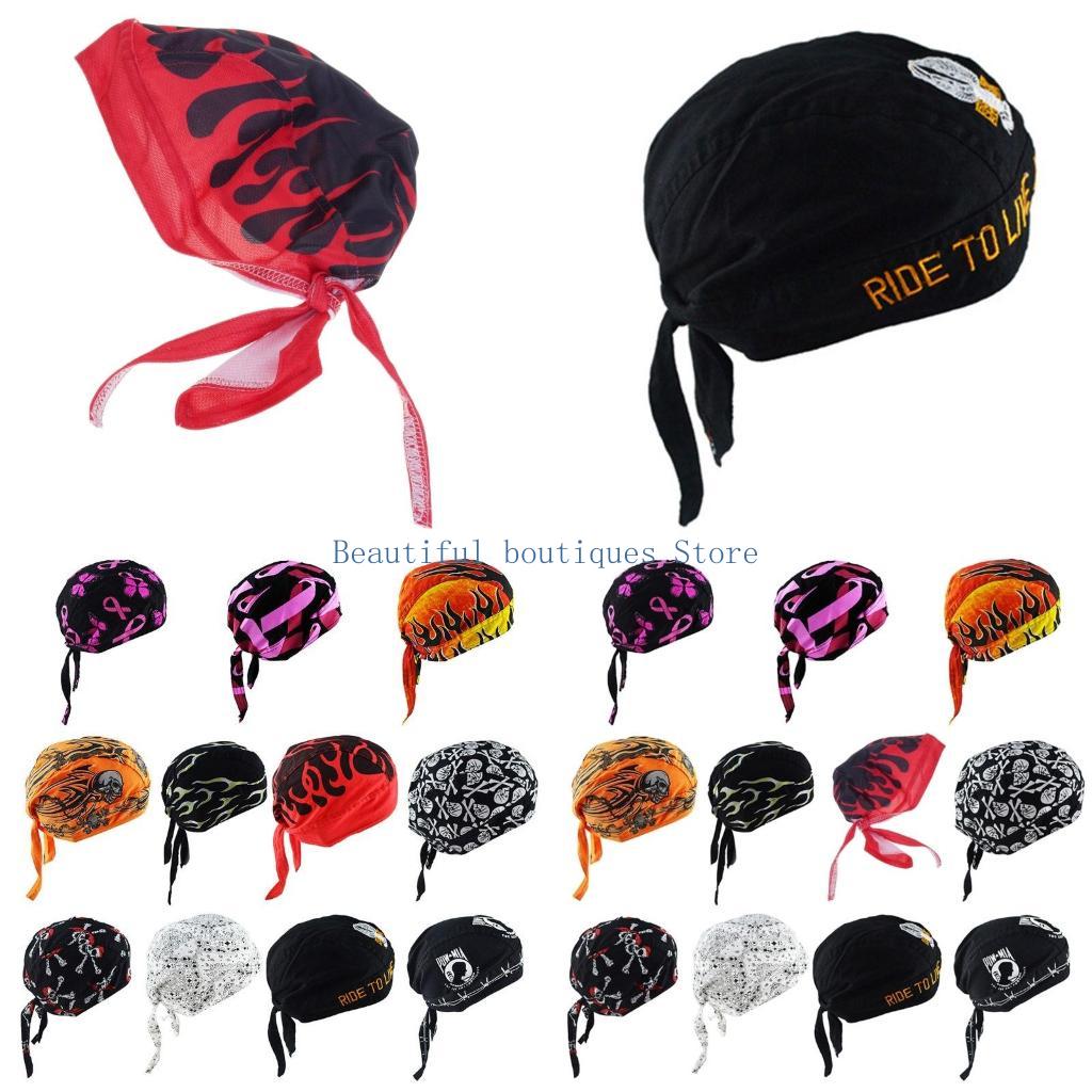 Skull Cap Helmet Liner - U4LF スカルキャップ海賊帽子サイクリングバンダナコットンオートバイバイカー冷却ヘッド