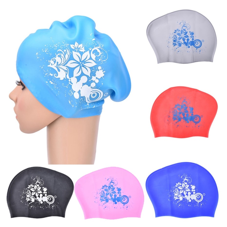 Swim Hat Silicone - シリコーン水泳キャップロングヘア用女性の防水水泳キャップレディースダイビングフード帽子子供のためのガラスナタシオンキャスケット