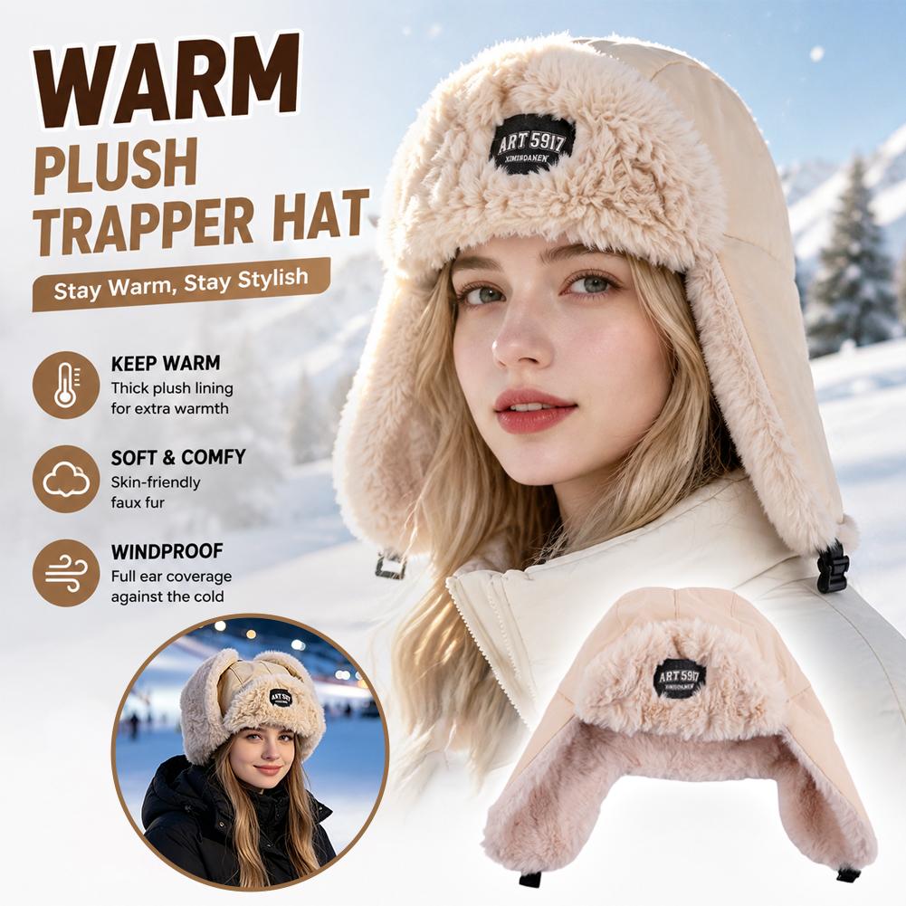 Winter Trapper Hat - 冬用トラッパーハット 厚手の豪華な裏地 防風耳保護 デュアルウェアデザイン 調節可能なバックル 暖かいフライトキャップ
