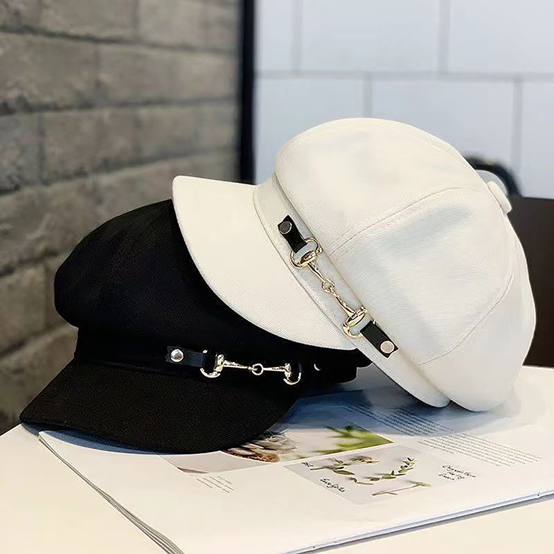Dad Hat Cotton - 冬の女性ベレー帽女性レトロベレー帽キャップ女性のための帽子ボンネット帽子女性のための八角形キャスケット帽子