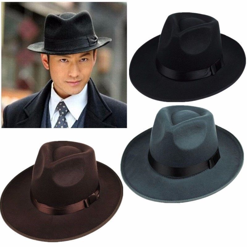 Fedora Hat Wool - 最新到着ユニセックス大人フェルトウエスタンカウボーイハットウールブレンドカウガール Fe キャップフリーサイズ
