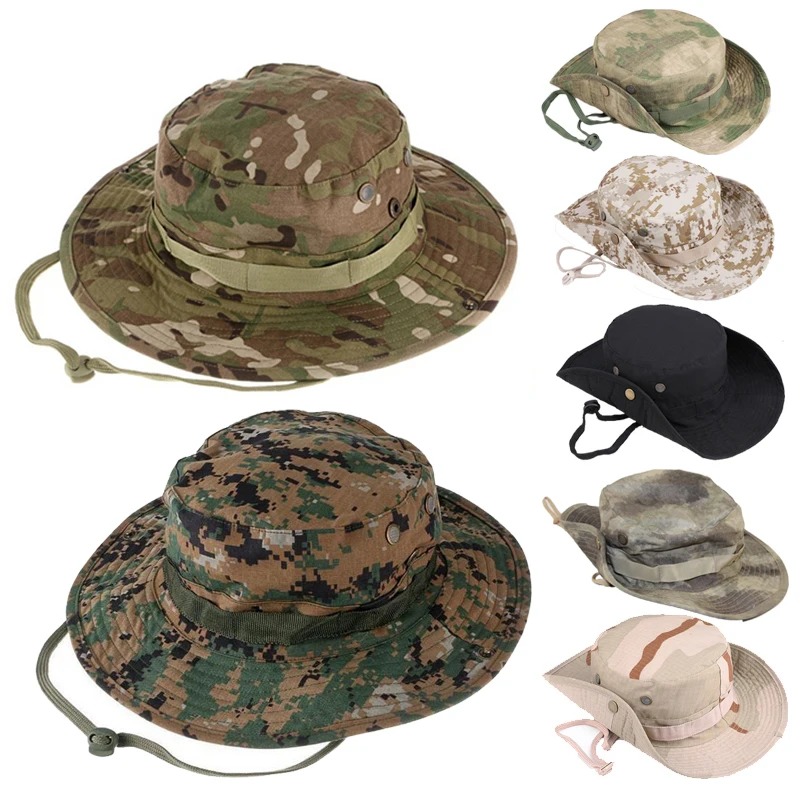 Boonie Hat Tactical - 迷彩柄タクティカルブーニーハット キャンプ 登山 バケットハット スナイパーハット メンズ