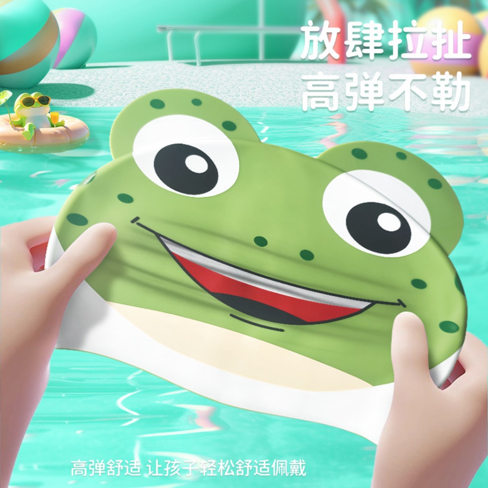 水泳キャップ子供用耳保護大型シリコン水泳帽子漫画プリント防水 - Swim Hat Silicone のレビューと価格