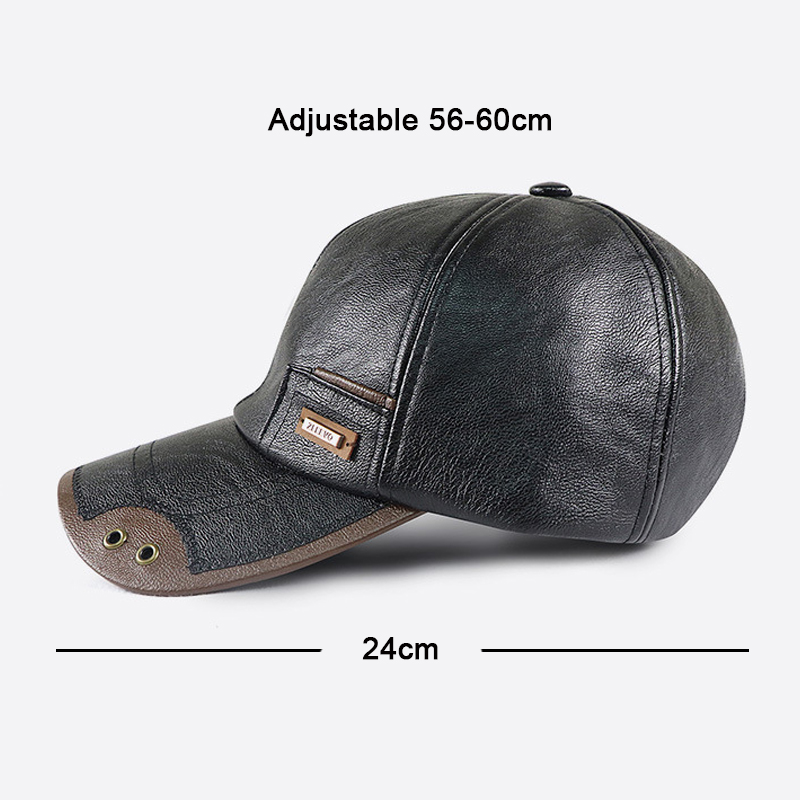 レトロPUレザー野球帽 メンズ 秋冬 ダッドハット 中年 ド - Baseball Cap Structured のレビューと価格