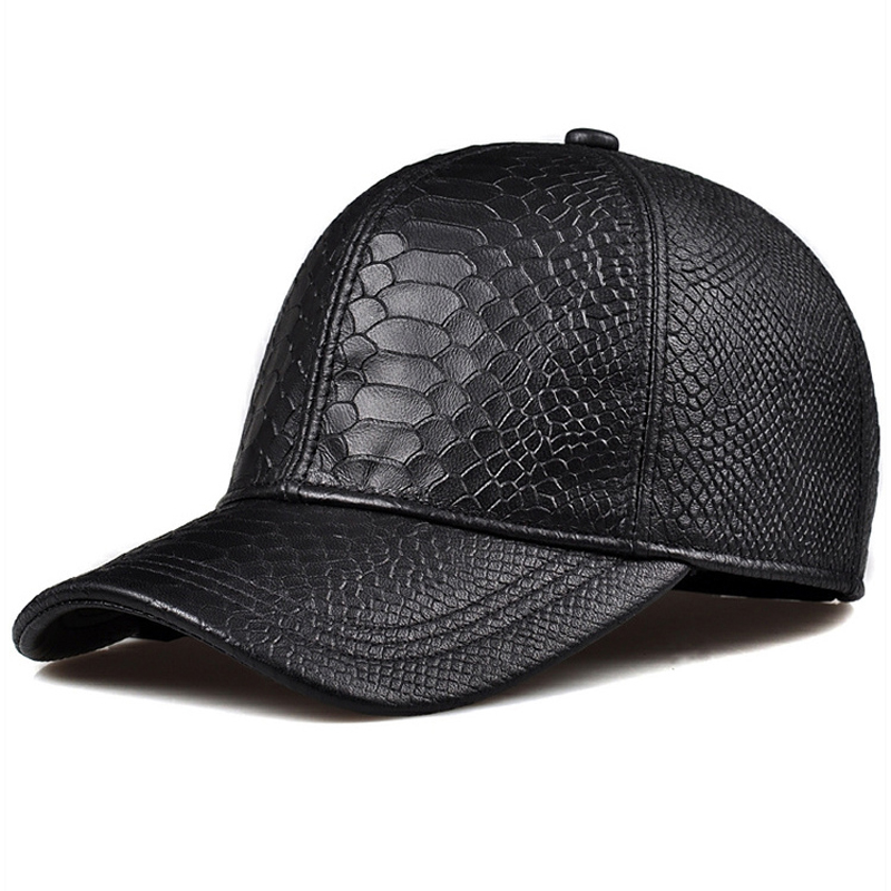 男性と女性のためのクロコダイルパターンの野球帽,本革のピーク - Baseball Cap Structured のレビューと価格