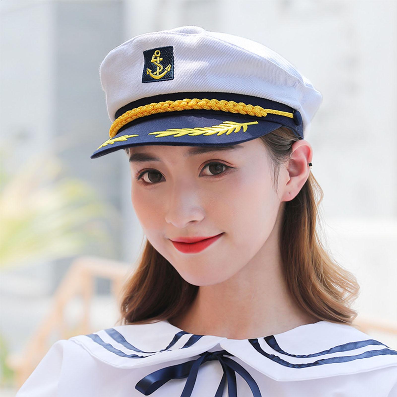 大人用ヨットセーラーキャプテンハット 調節可能 男女兼用 パ - Snapback Hat Flat のレビューと価格
