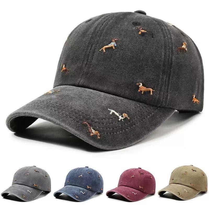 ダックスフント刺繍ウォッシュドコットン調節可能な野球帽クラシ - Golf Cap Dad のレビューと価格