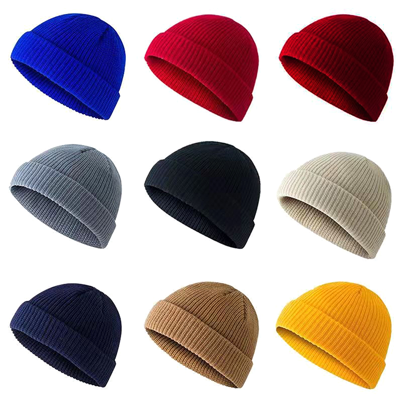 冬暖かいユニセックスウールビーニーキャップ漁師帽子男性用ショ - Beanie Cuffed Knit のレビューと価格