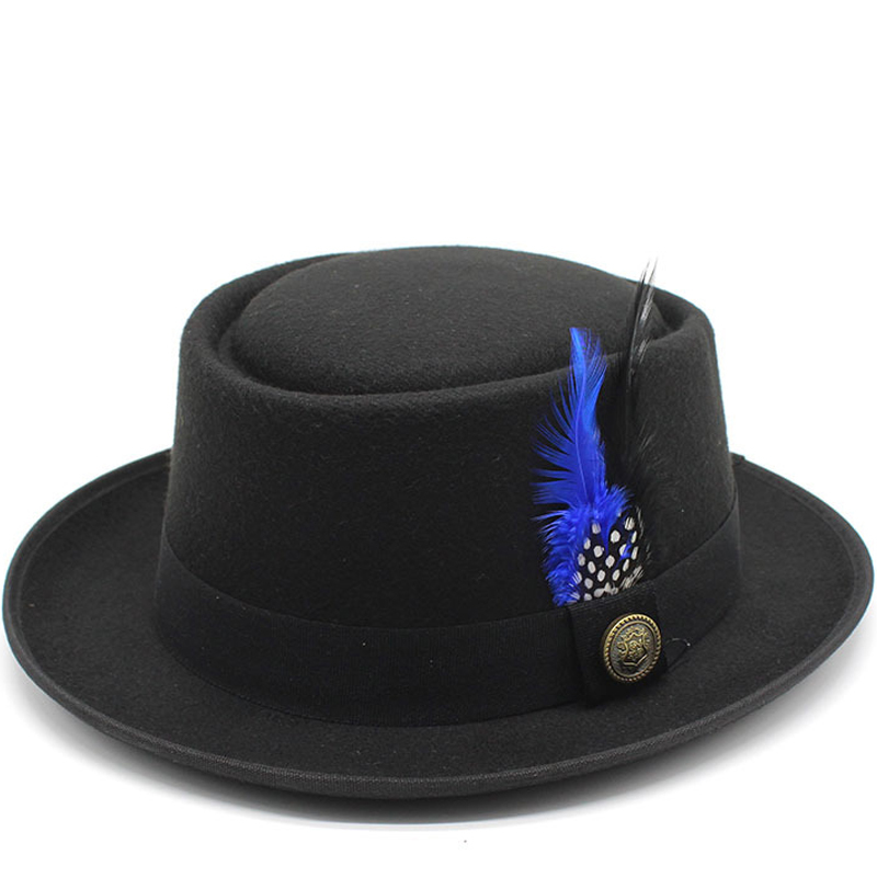 男性用の幅の広いウールとフェルトのフェドーラ,ヴィンテージス - Fedora Hat Wool のレビューと価格