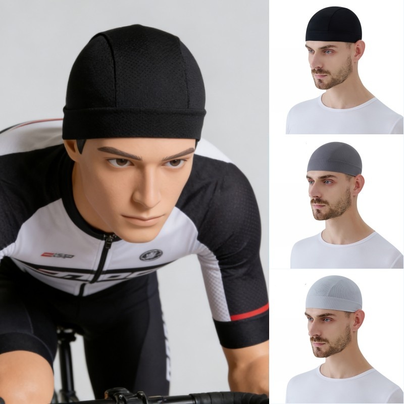 サイクリング用ヘルメットライナー汗吸収帽子男性女性速乾性通気 - Skull Cap Helmet Liner のレビューと価格