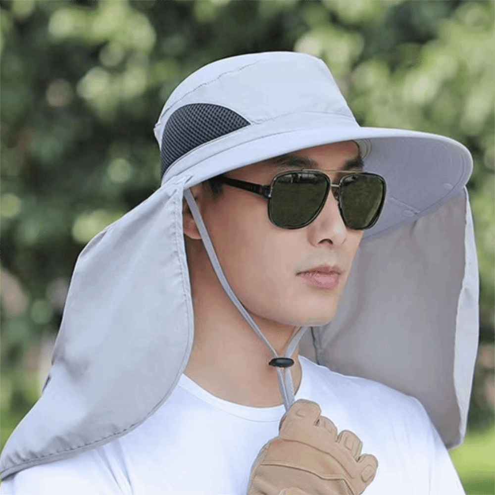 カジュアル布男性用日よけ帽子首保護取り外し可能なショール女性 - Visor Sun Hat のレビューと価格