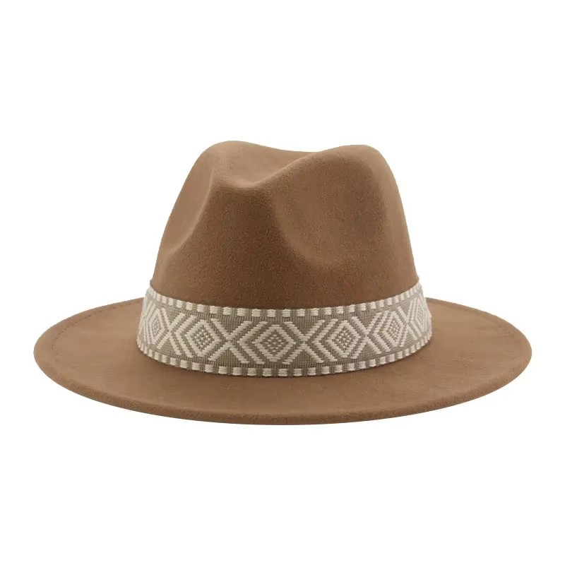 男性と女性のためのカウボーイスタイルのパナマハット,大きなつ - Fedora Hat Wool のレビューと価格