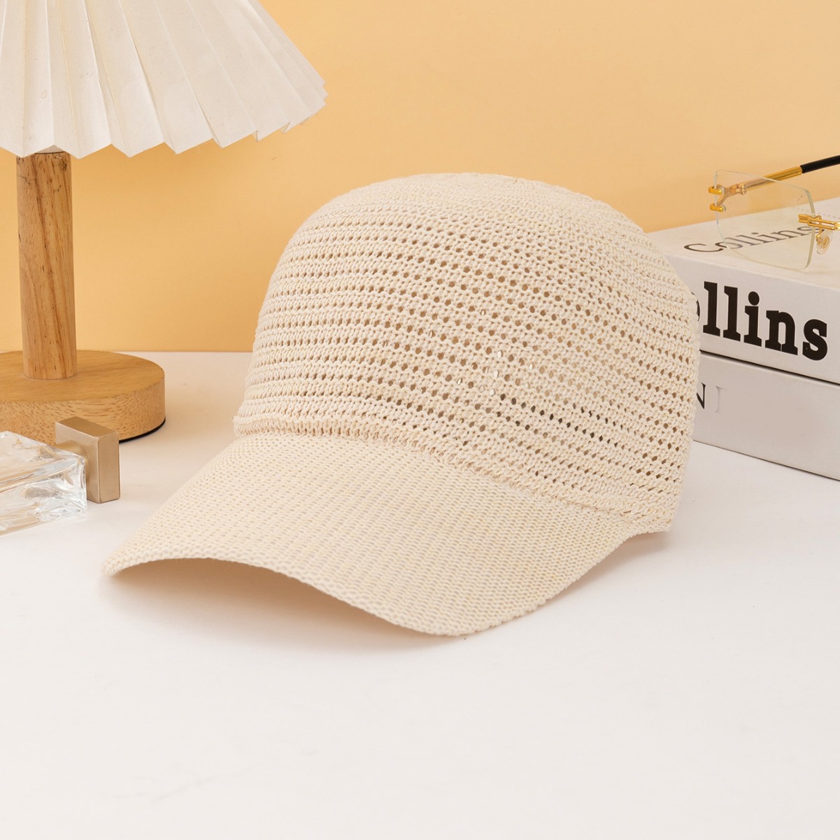新モデル調節可能な韓国スタイルニット中空野球帽アウトドアユニ - Baseball Cap Structured のレビューと価格
