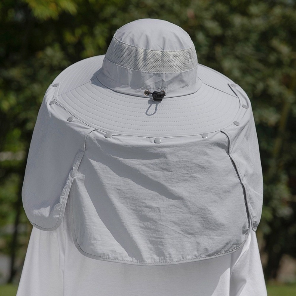 シンプルな布製男性用サンハット、ネックプロテクション付き、取 - Visor Sun Hat のレビューと価格