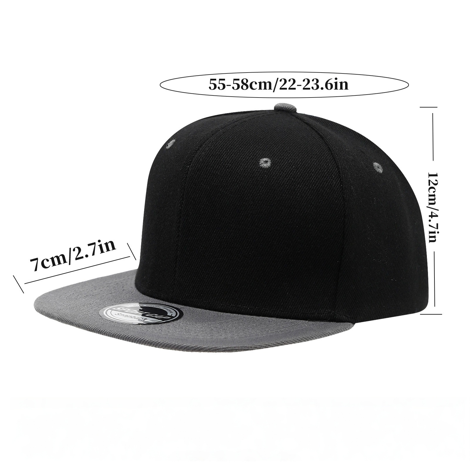 カスタムロゴ入りスナップバックキャップ メンズ ヒップホップ - Snapback Hat Flat のレビューと価格