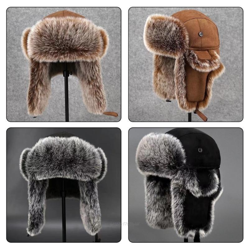 X5XA 大人の毛皮の裏地付きトラッパーハット 耳フラップ付 - Trapper Hat Ear Flap のレビューと価格