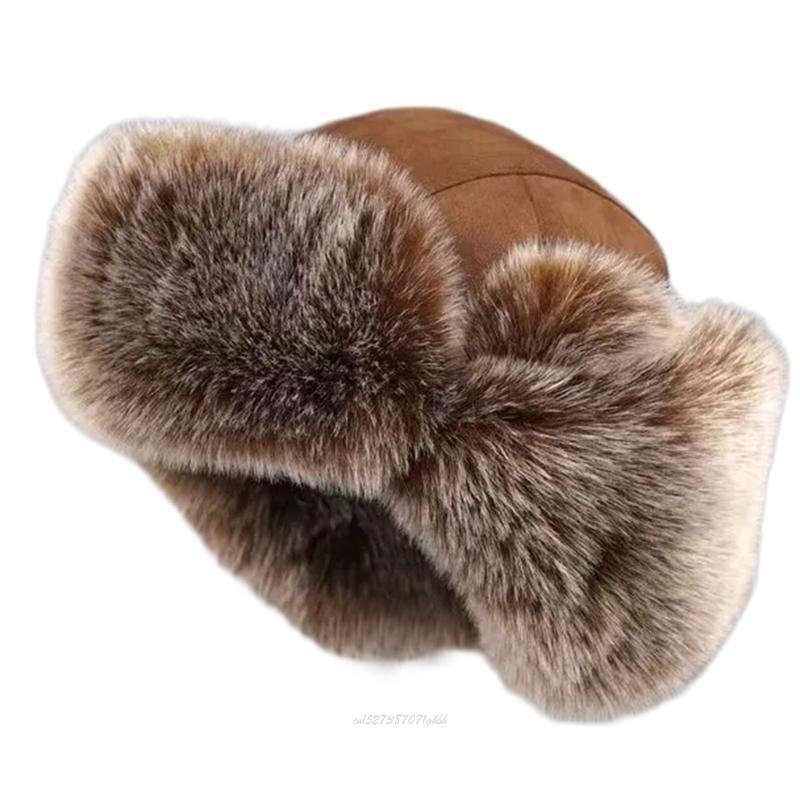 X5XA 大人の毛皮の裏地付きトラッパーハット 耳フラップ付 - Trapper Hat Ear Flap のレビューと価格
