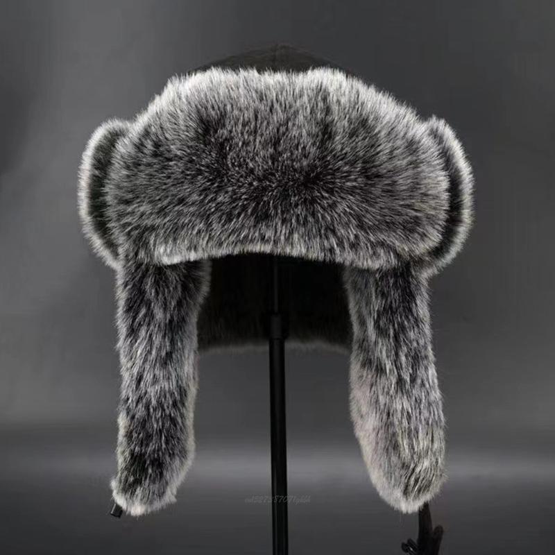 X5XA 大人の毛皮の裏地付きトラッパーハット 耳フラップ付 - Trapper Hat Ear Flap のレビューと価格