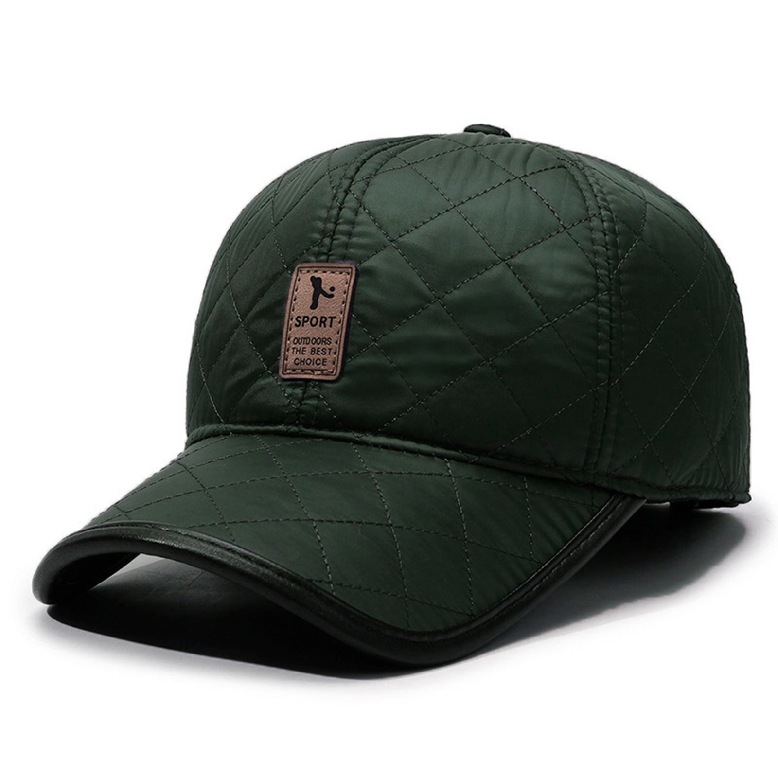 冬の男性用PUレザーベースボールキャップ、暖かいイヤーフラッ - Winter Trapper Hat のレビューと価格