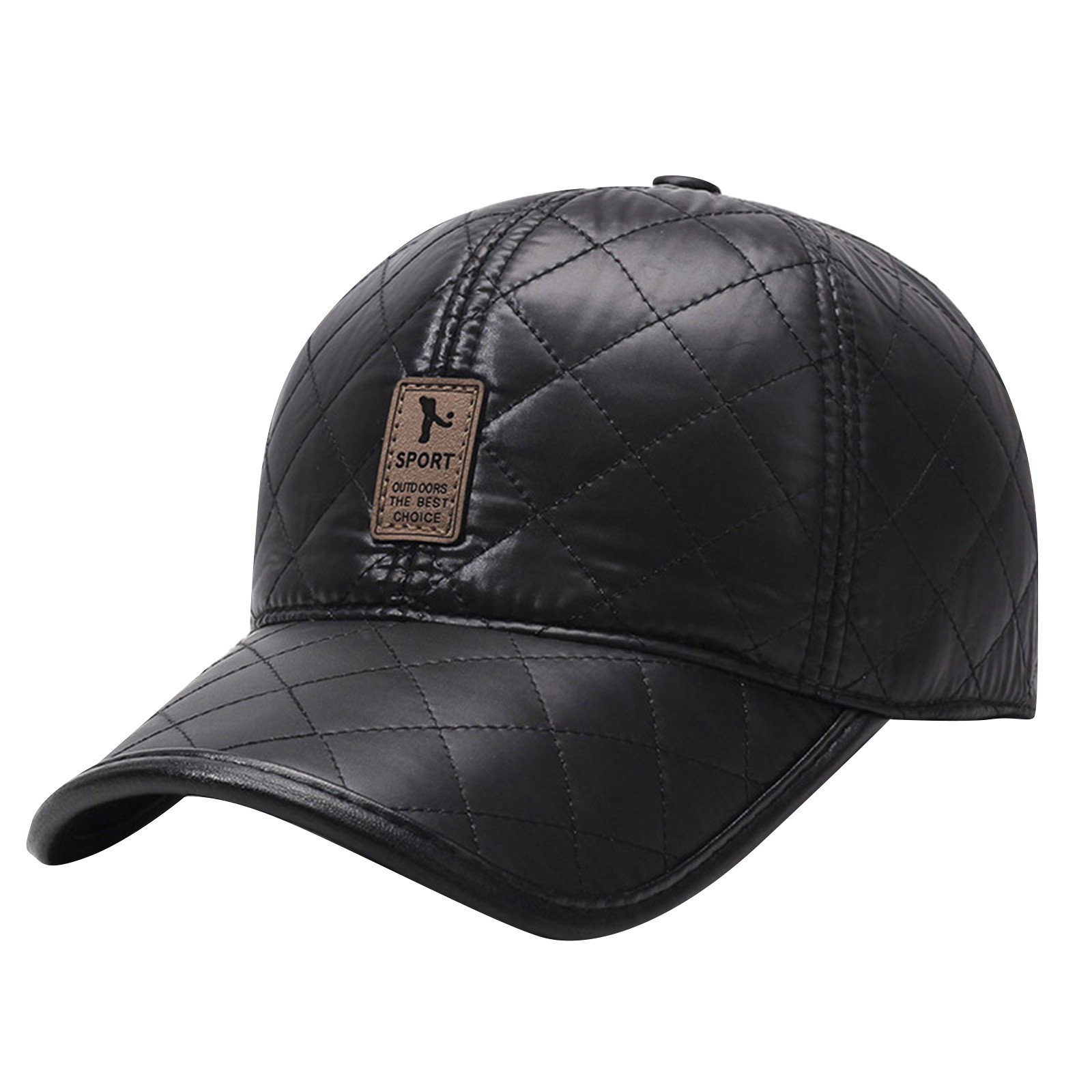 冬の男性用PUレザーベースボールキャップ、暖かいイヤーフラッ - Winter Trapper Hat のレビューと価格