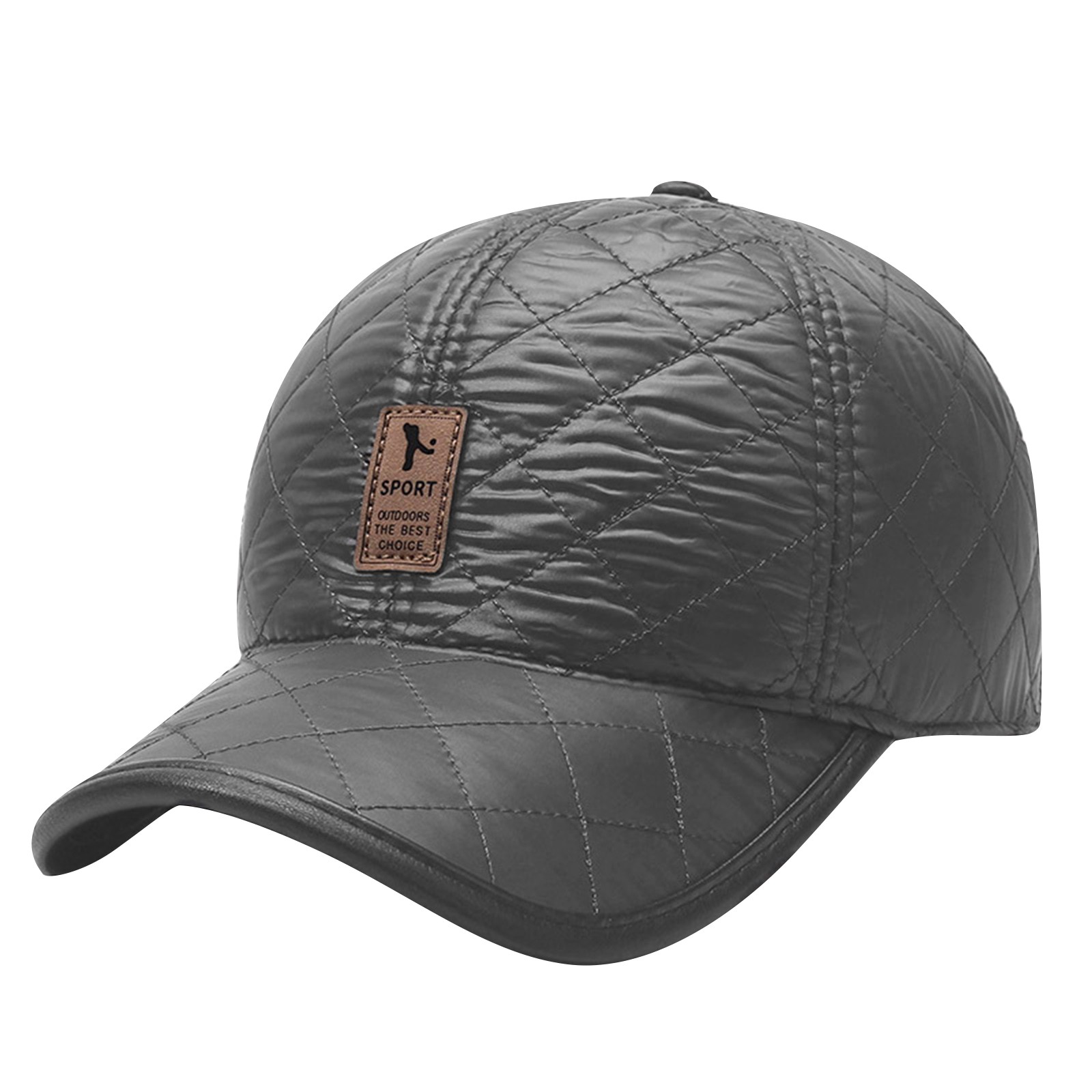 冬の男性用PUレザーベースボールキャップ、暖かいイヤーフラッ - Winter Trapper Hat のレビューと価格