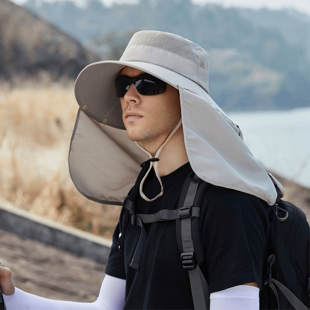 ファッション布男性用サンハット大きなつば取り外し可能なショー - Visor Sun Hat のレビューと価格