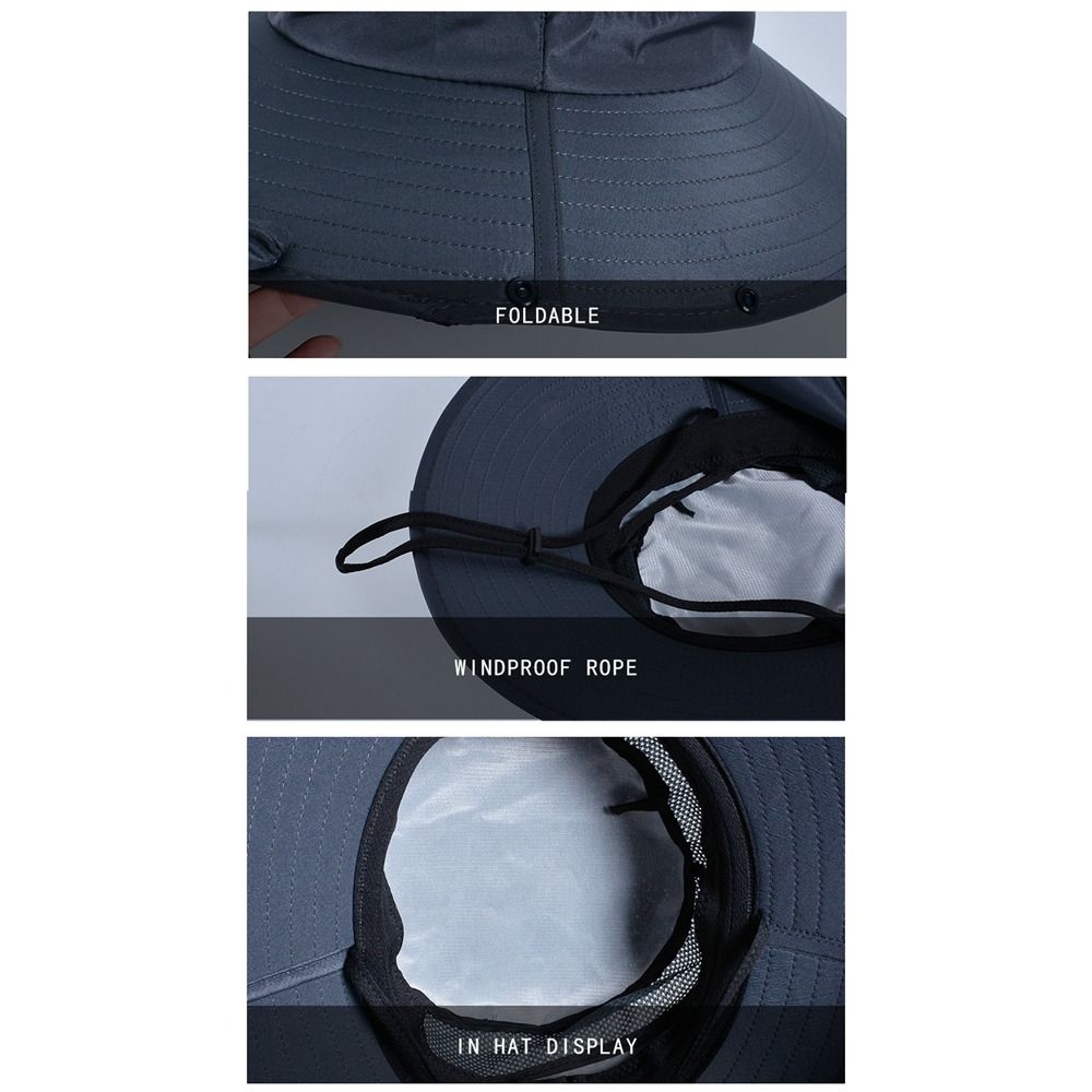 ファッション布男性用サンハット大きなつば取り外し可能なショー - Visor Sun Hat のレビューと価格