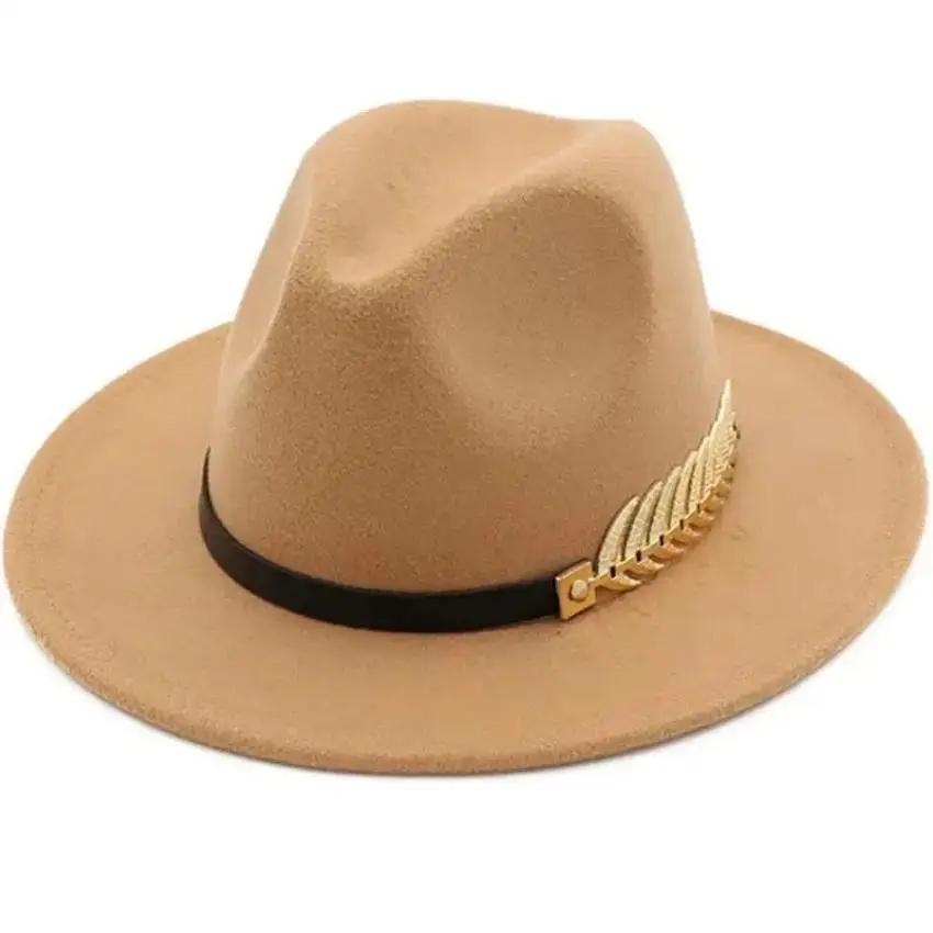 シンプルなファッションフォーマルな機会のカップルウール帽子大 - Fedora Hat Wool のレビューと価格