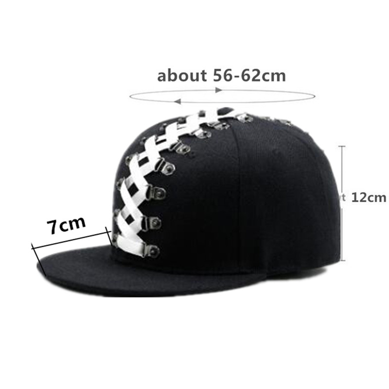ノベルティパンクスタイルヒップホップキャップ平つば帽子個性フ - Snapback Hat Flat のレビューと価格