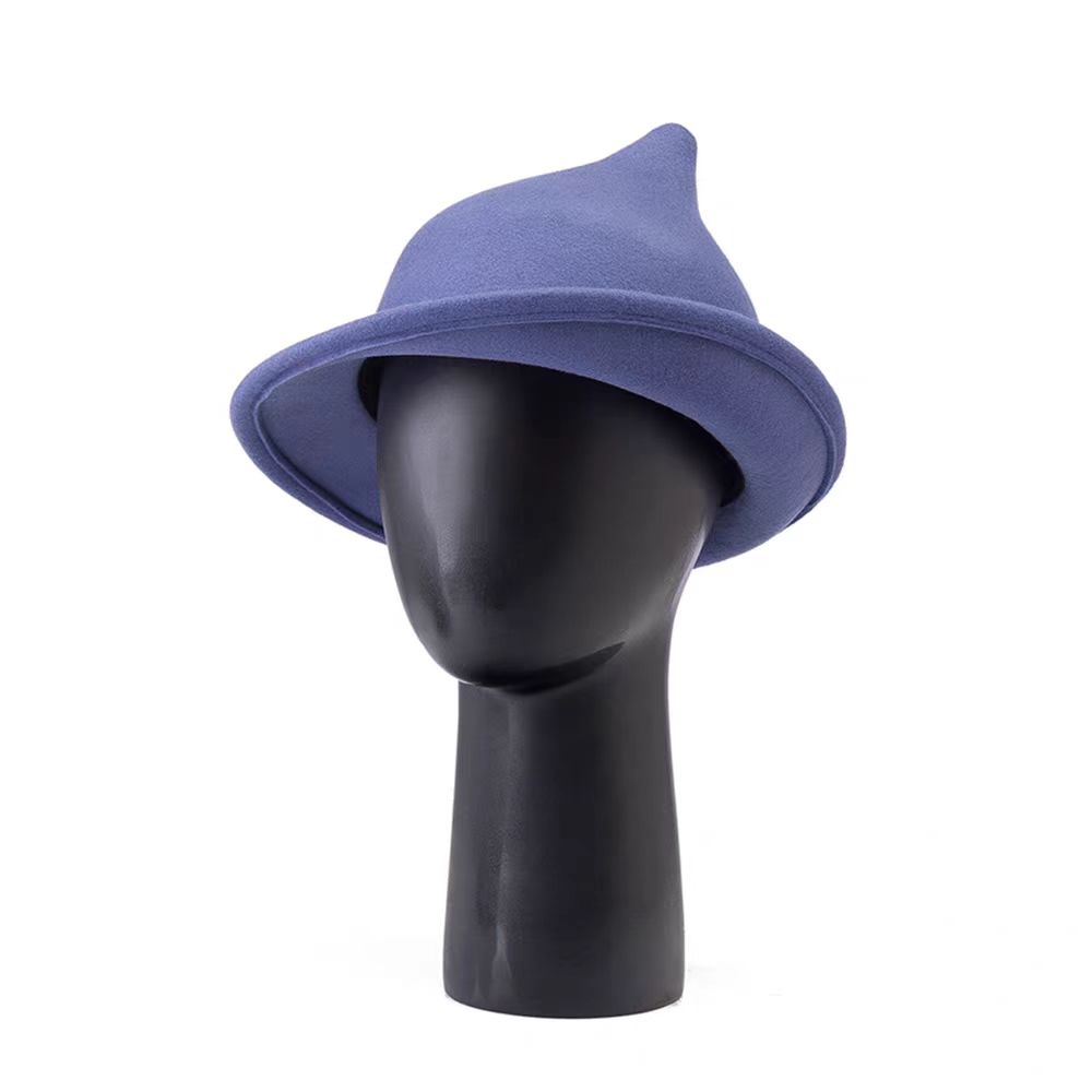 100% ウール現代魔女帽子ハロウィン冬厚く暖かいエレガント - Fedora Hat Wool のレビューと価格