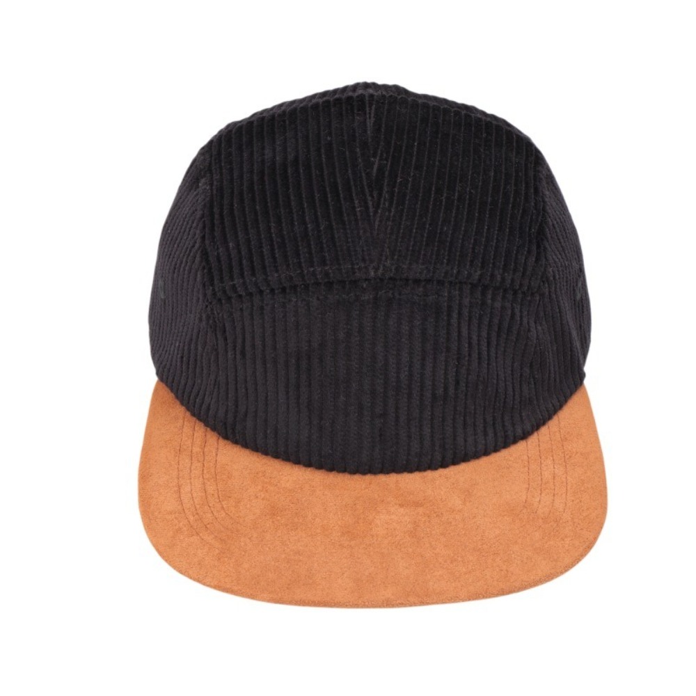 多用途レトロフラットブリム野球帽5パネル調整可能ヒップホップ - Corduroy Cap 5 Panel のレビューと価格