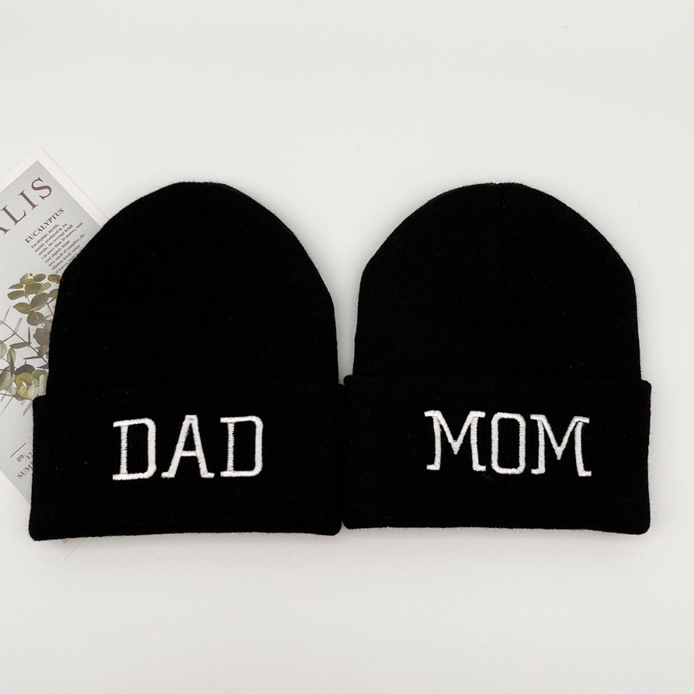 ミニマルな親子お揃いママパパビーニー帽 伸縮性のある柔らかい - Beanie Cuffed Knit のレビューと価格