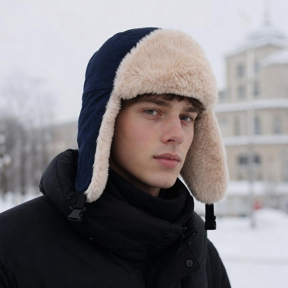 冬用トラッパーハット 厚手の豪華な裏地 防風耳保護 デュアル - Winter Trapper Hat のレビューと価格
