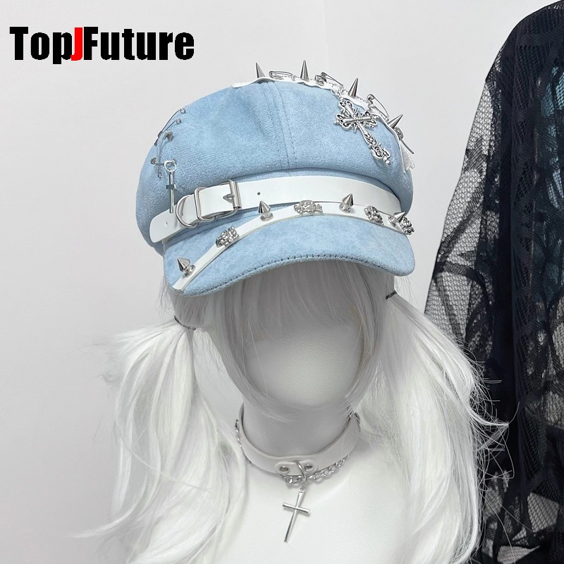 女性用原宿八角形キャップ ゴシックパンク ロリータ サブカル - Dad Hat Cotton のレビューと価格