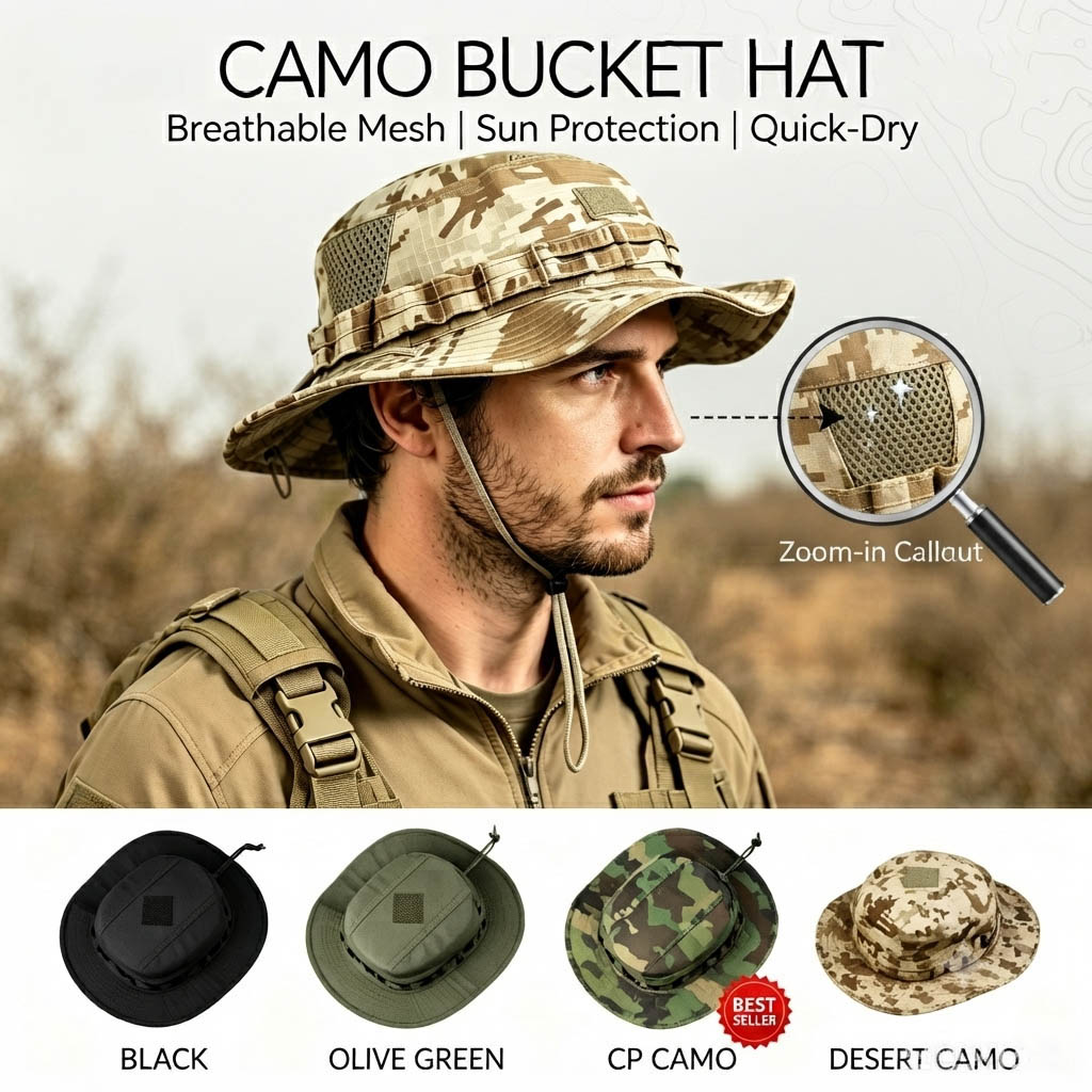 戦術的なブーニーハット メンズ 日焼け防止 広いつば付き フ - Boonie Hat Tactical のレビューと価格