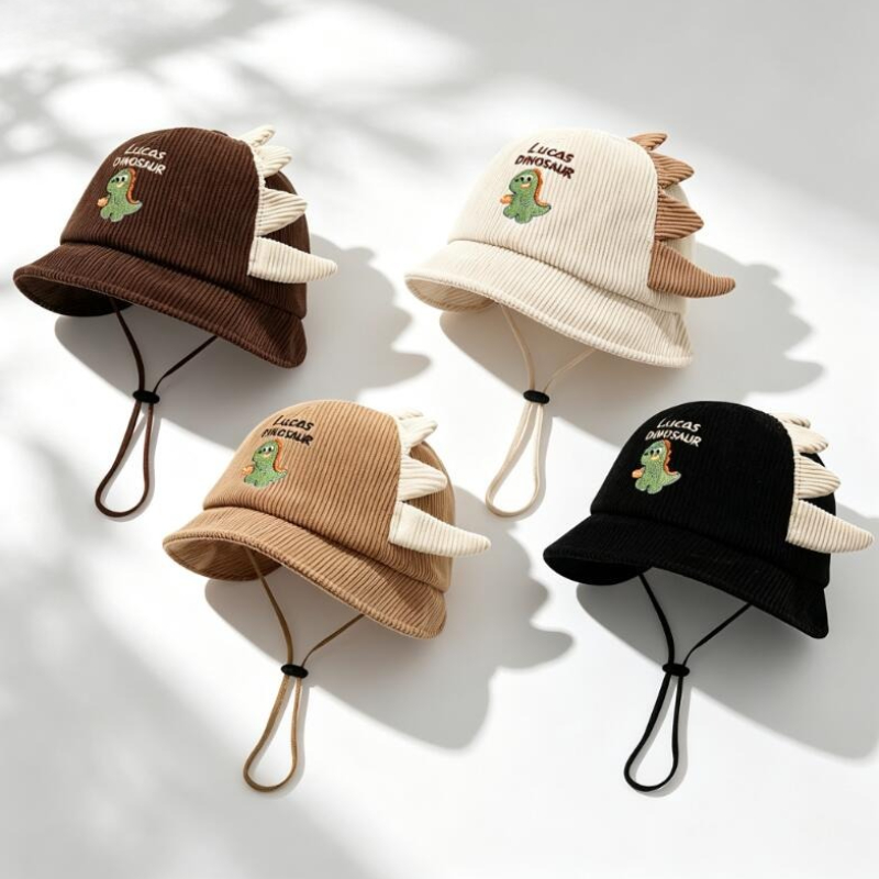 かわいいベビーサンハット春秋軽量恐竜バケットハットワイドつば - Sun Hat Wide Brim のレビューと価格