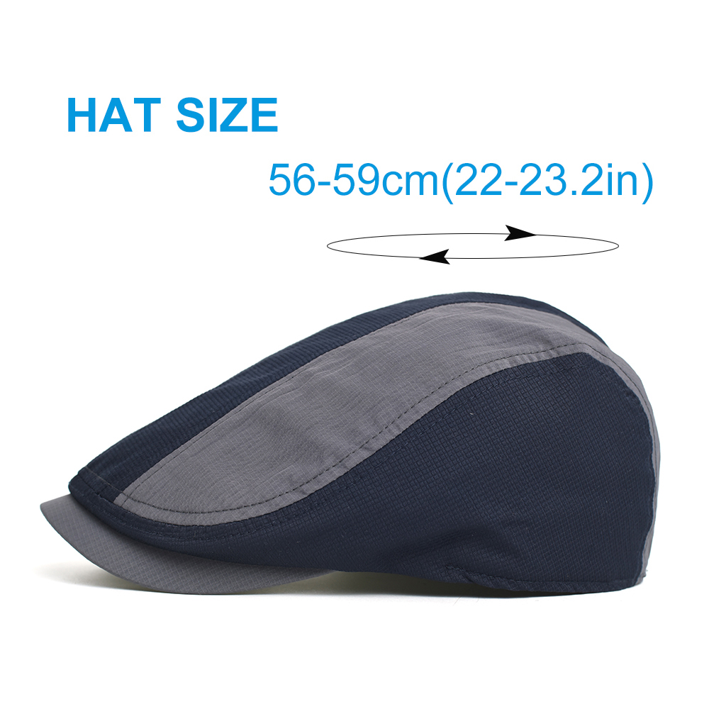 春夏通気性薄型ニュースボーイキャップ男性女性ファッションカジ - Newsboy Cap Ivy のレビューと価格