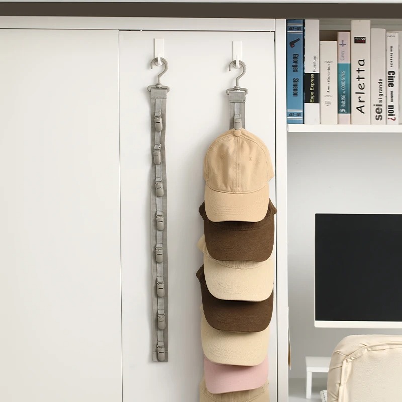 ワードローブ帽子ラック吊り下げロープ帽子収納クリップ帽子オー - Baseball Cap Structured のレビューと価格