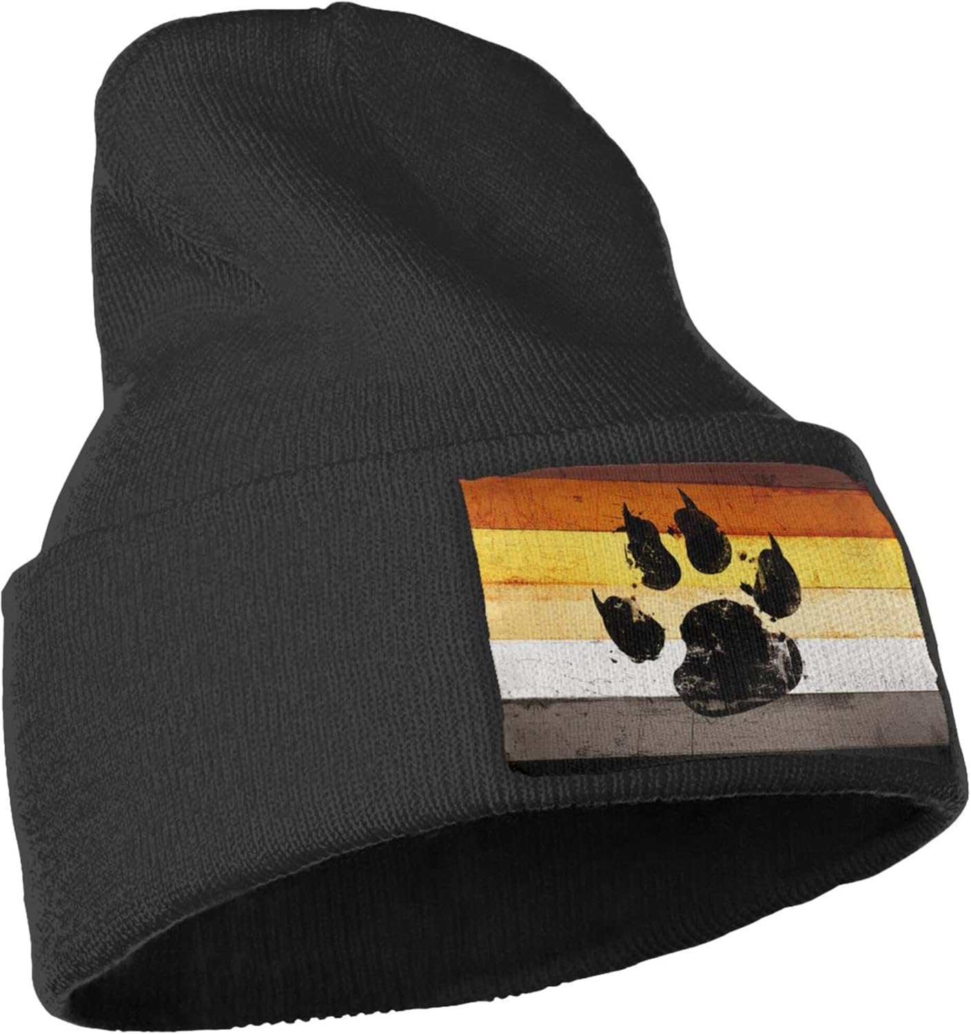ゲイフラッグ ベアーパウ LGBT ニットビーニー 冬用帽子 - Beanie Cuffed Knit のレビューと価格