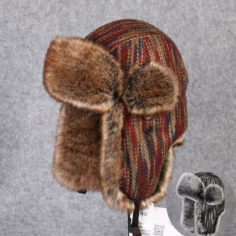 B-8433男爆撃機帽子レックスウサギの毛皮の帽子冬の雪のキ - Trapper Hat Ear Flap のレビューと価格