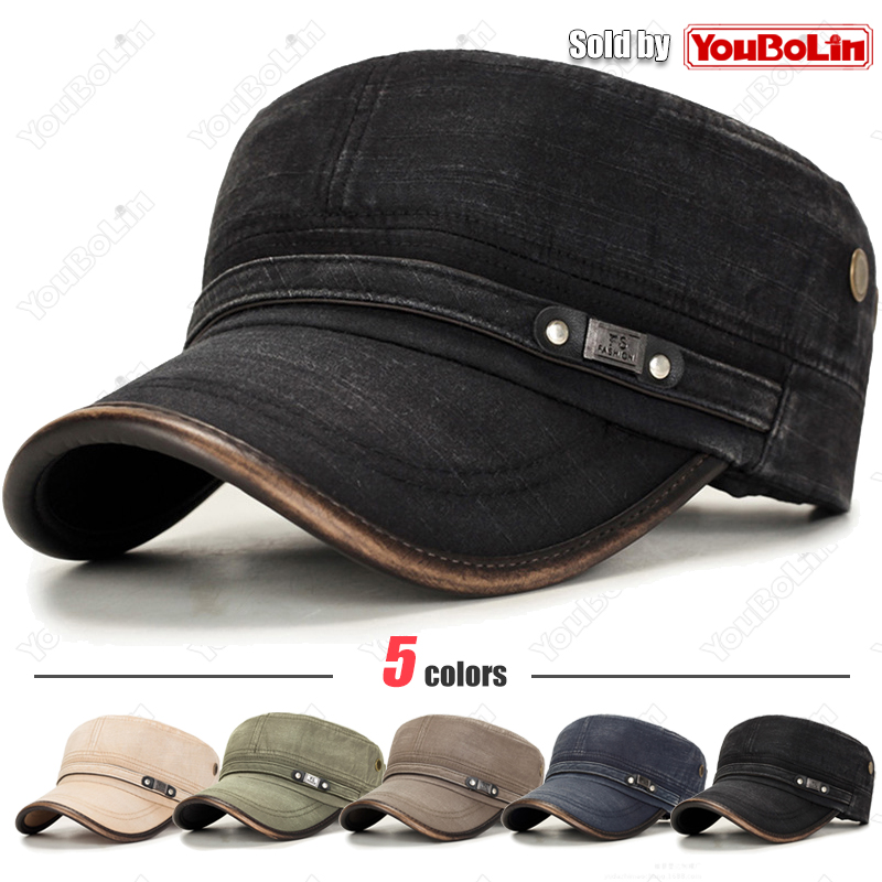 レザーつばウォッシュ加工コットン調節可能なミリタリースクール - Dad Hat Cotton のレビューと価格