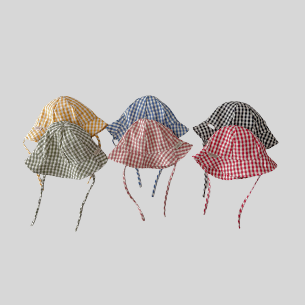 インスタイルチェック柄ベビーバケットハット春夏薄型つば広日よ - Sun Hat Wide Brim のレビューと価格