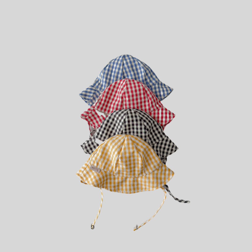 インスタイルチェック柄ベビーバケットハット春夏薄型つば広日よ - Sun Hat Wide Brim のレビューと価格